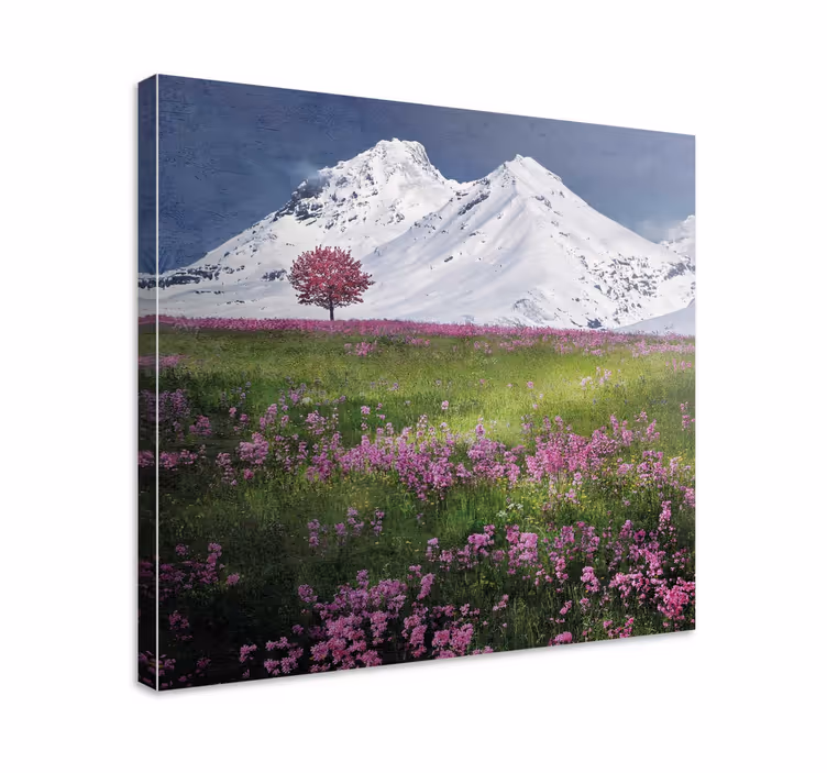 Cuadro paisajes serenidad del pradera montañosa - TenVinilo