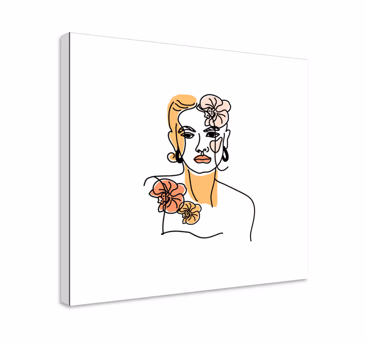 Cuadro arte retrato en línea - TenVinilo