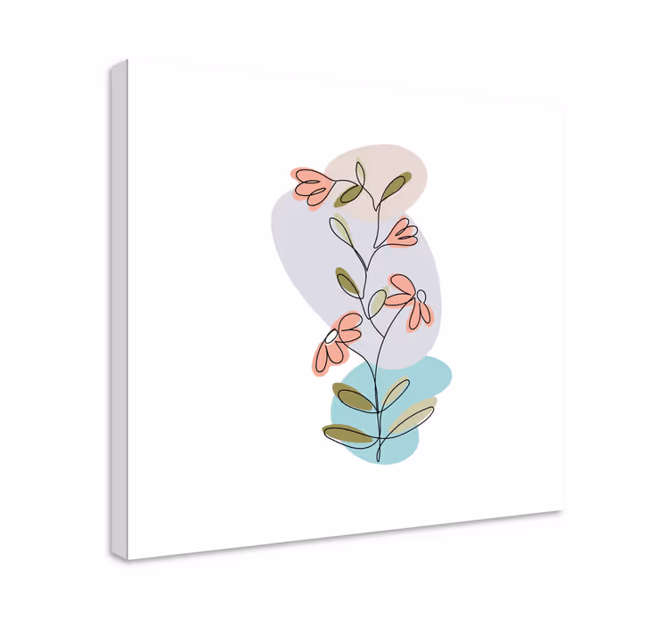 Cuadro de flores composición floral botánica - TenVinilo
