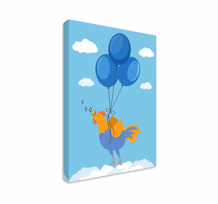 Cuadro animales globos del gallo cantante - TenVinilo