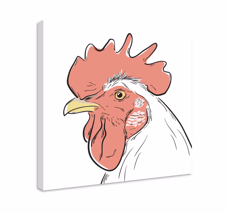 Cuadro aves retrato detallado de gallo - TenVinilo
