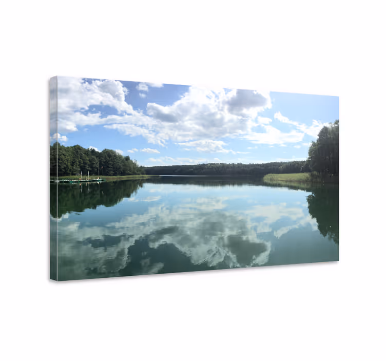 Cuadro paisajes vista del lago reflejado - TenVinilo
