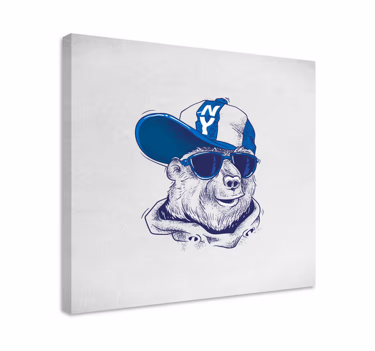 Cuadro animales estilo oso genial - TenVinilo