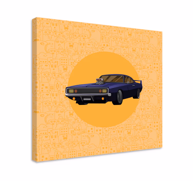 Cuadro videojuego coche clásico de muscle - TenVinilo