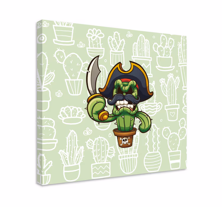 Cuadro plantas cactus pirata - TenVinilo