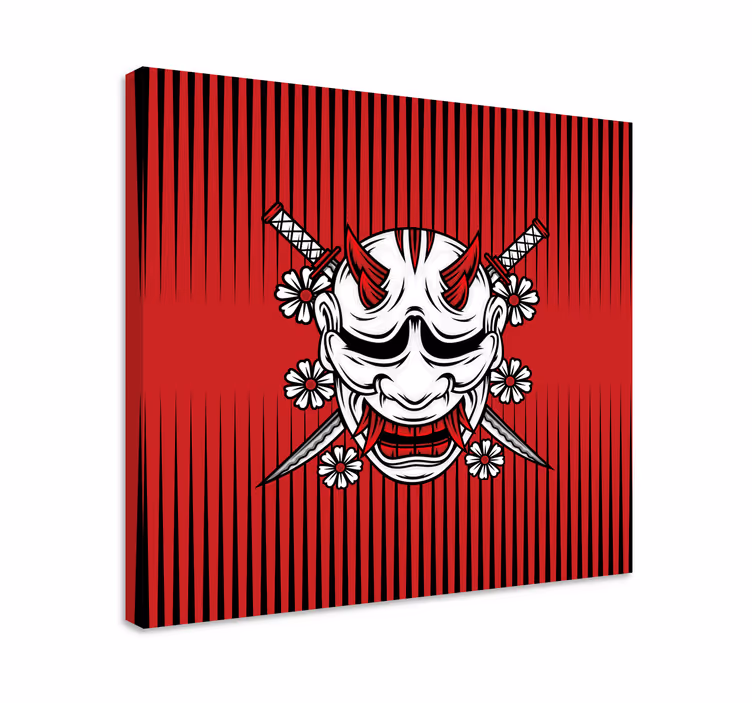 Cuadro mandala máscara de demonio - TenVinilo