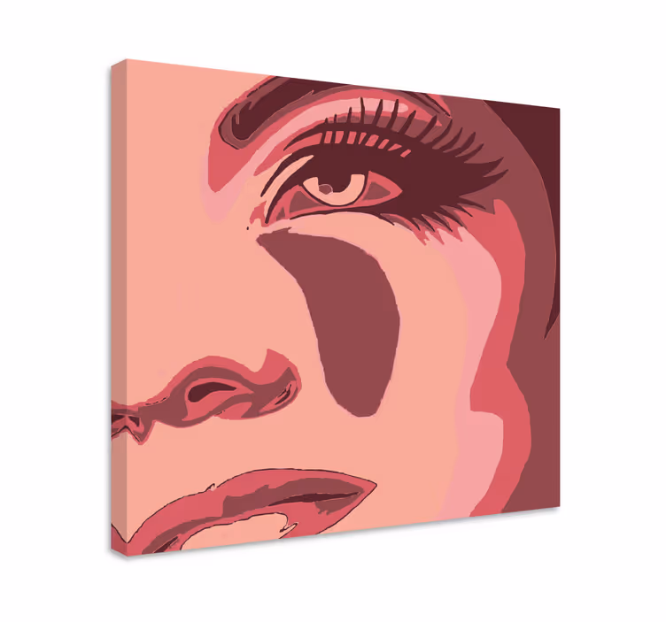 Cuadro de personas retrato facial impactante - TenVinilo