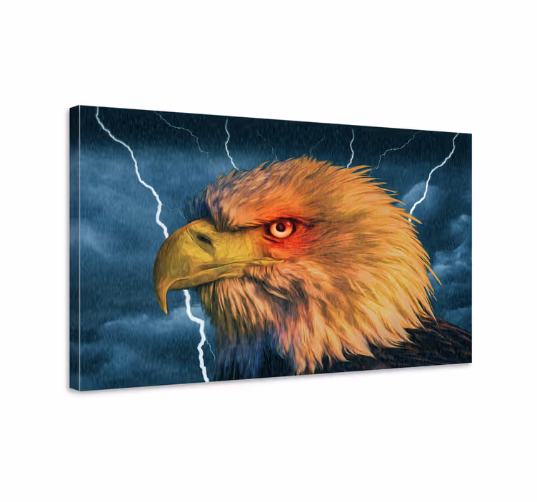 Cuadro perro retrato de águila majestuosa - TenVinilo