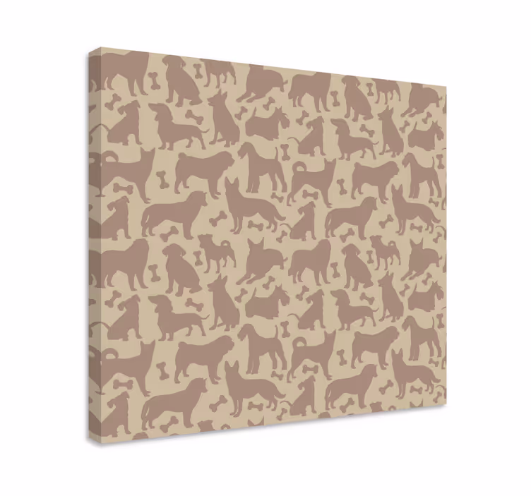 Cuadro perro patrones caninos divertidos - TenVinilo