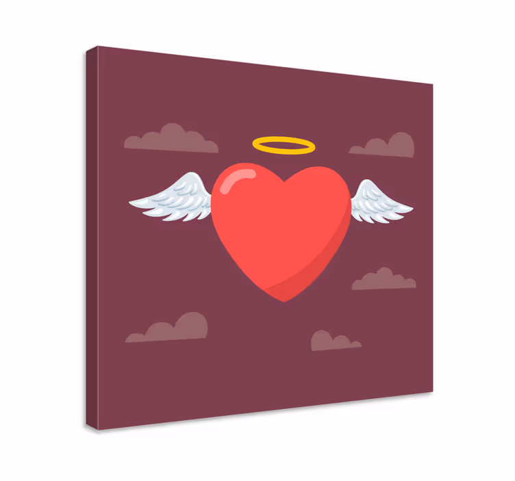 Cuadro arte símbolo del corazón angelical - TenVinilo