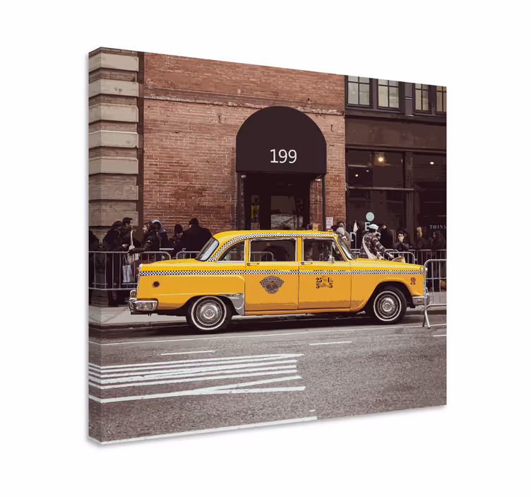 Cuadro ciudades taxi amarillo - TenVinilo
