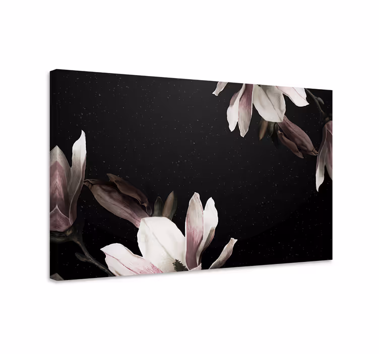 Cuadro de flores arreglo de flores de magnolia - TenVinilo