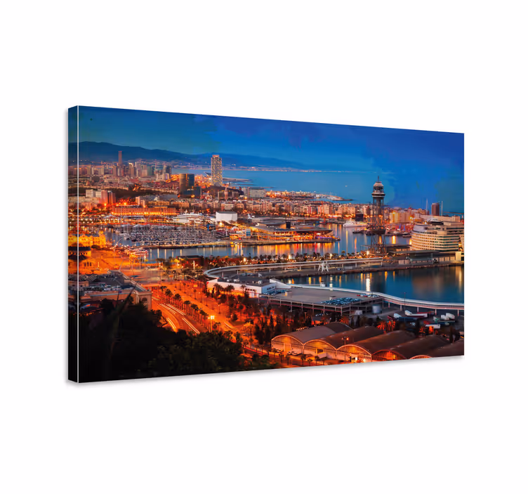 Cuadro ciudades vista de barcelona - TenVinilo