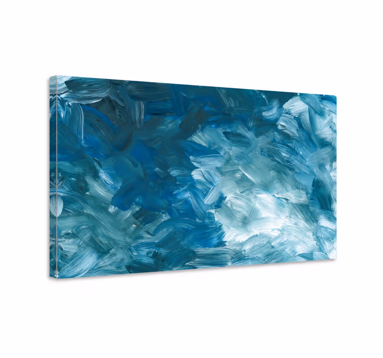 Cuadro abstracto remolino azul texturizado - TenVinilo