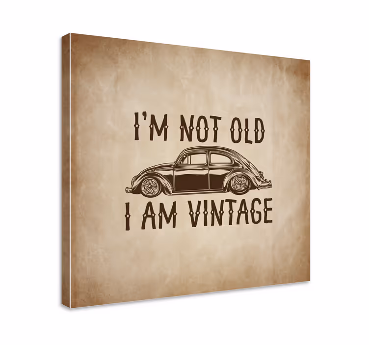 Cuadro vintage cita de coche clásico - TenVinilo