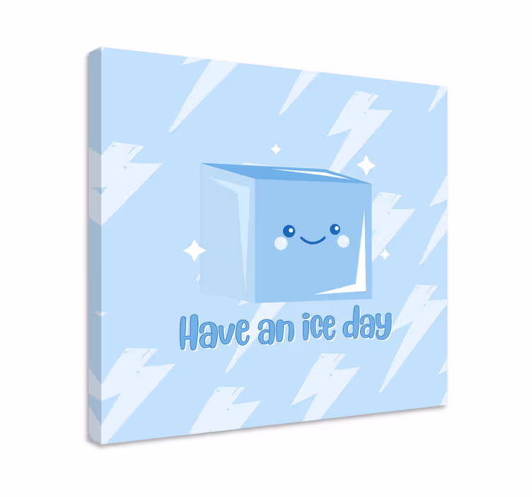 Cuadro frase Diseño de cita divertida de cubo de hielo - TenVinilo