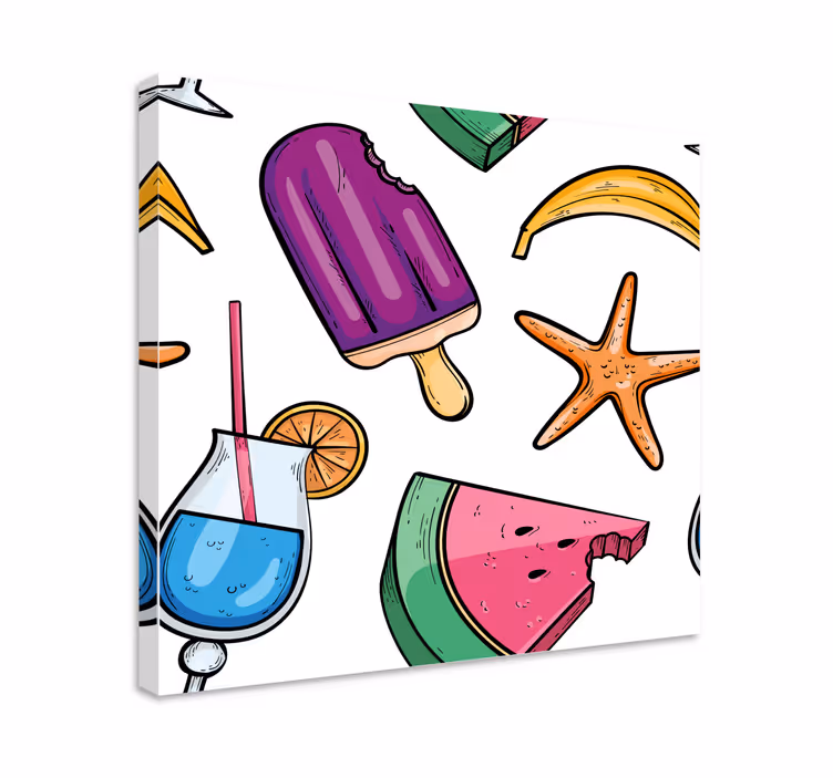 Cuadro bodegones delicias de verano con frutas - TenVinilo