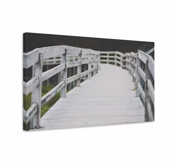Cuadro paisajes sendero de pasarela de madera - TenVinilo