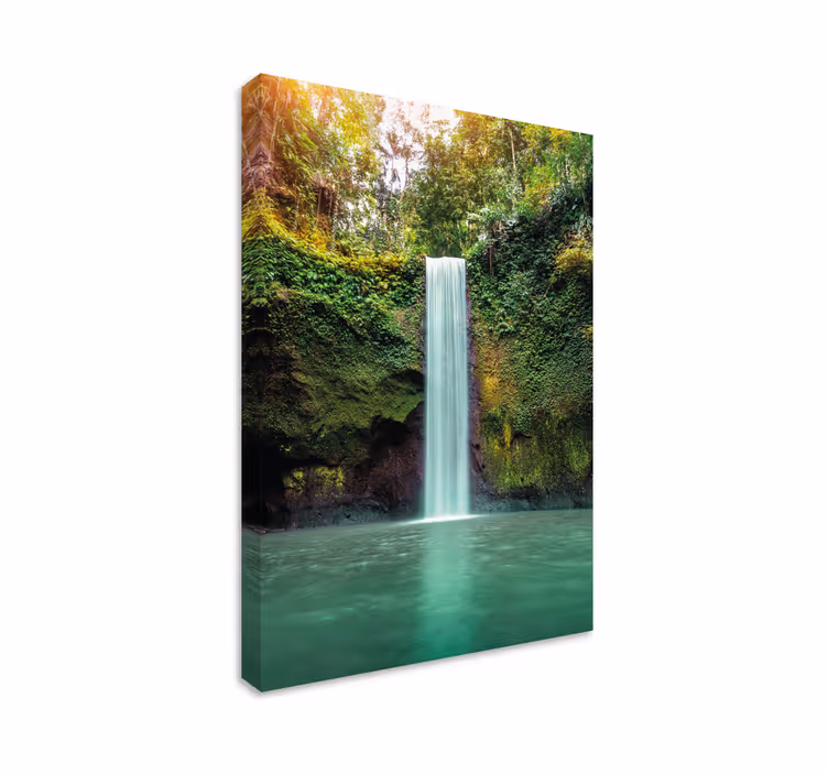 Cuadro paisajes paisaje de cascada tranquila - TenVinilo