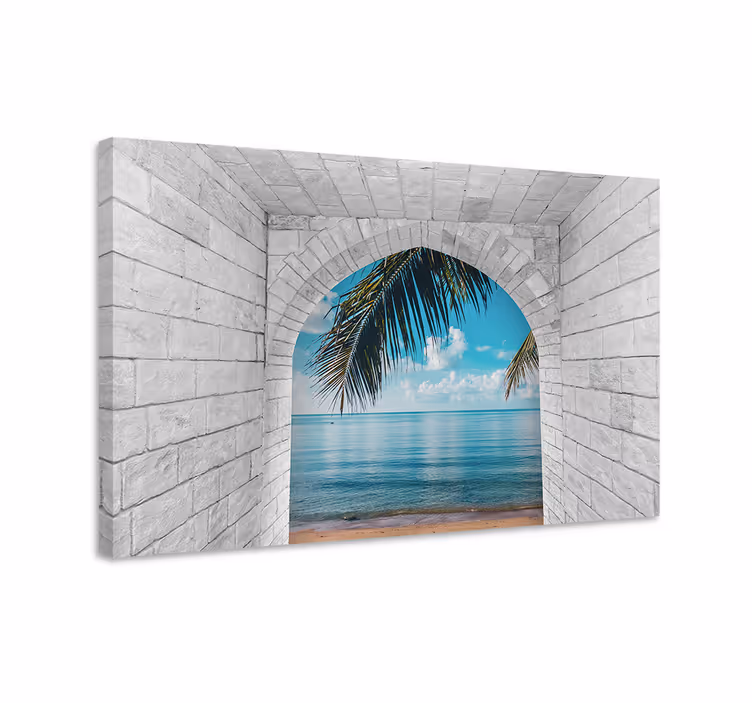 Cuadro paisajes arco de vista al océano - TenVinilo