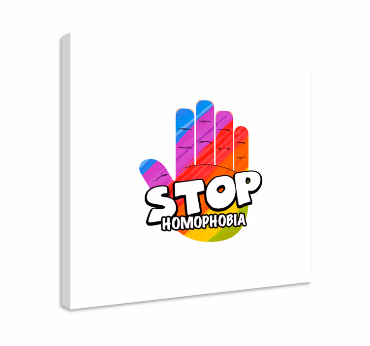 Cuadro frase detengamos la homofobia - TenVinilo