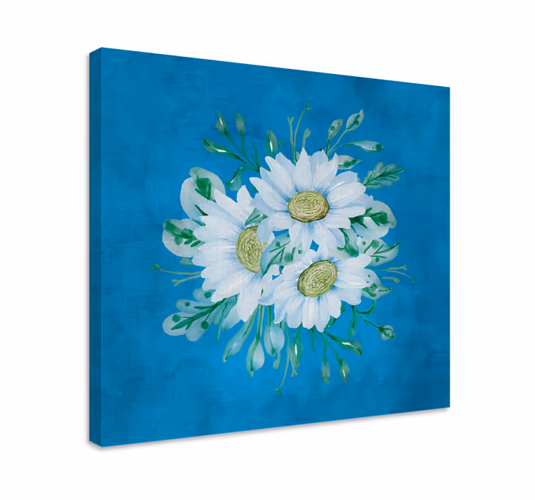 Cuadro de flores flores blancas delicadas - TenVinilo