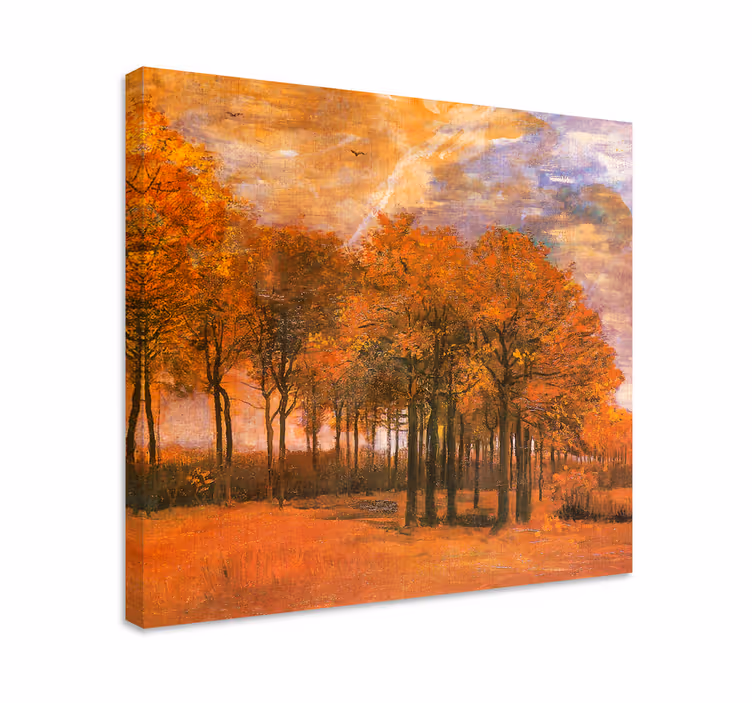 Cuadro paisajes escena de árbol en otoño - TenVinilo