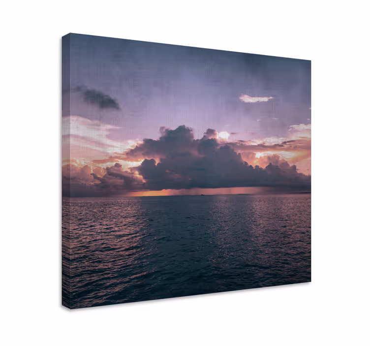 Cuadro paisajes océano tranquilo al atardecer - TenVinilo