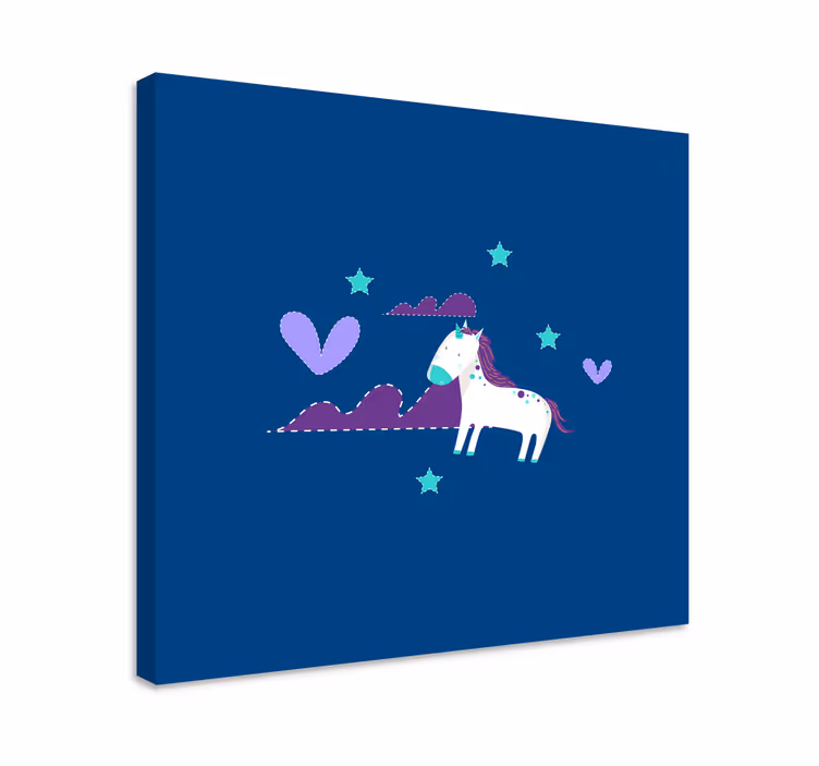 Cuadro de unicornios escena de unicornios encantadores - TenVinilo