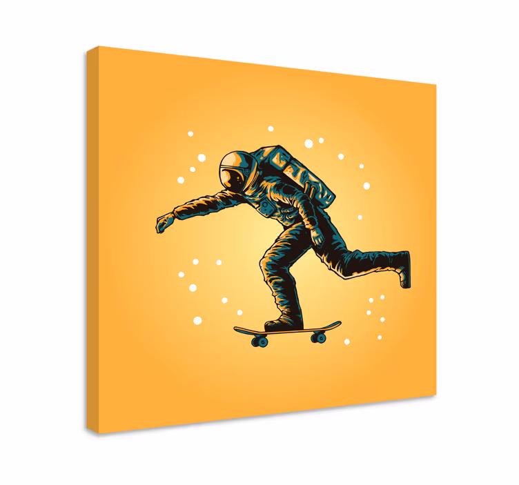 Cuadro videojuego aventura del astronauta patinador - TenVinilo
