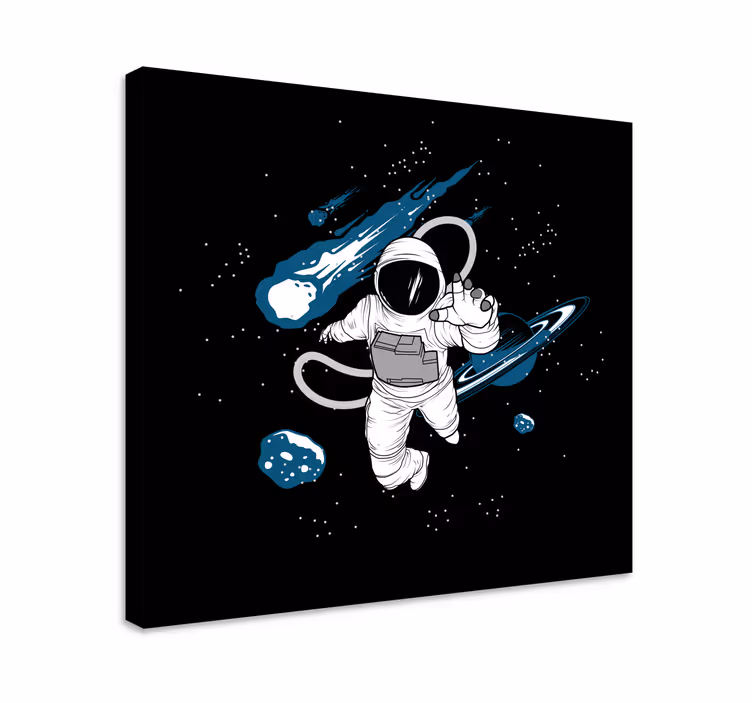 Cuadro videojuego astronauta en el universo - TenVinilo
