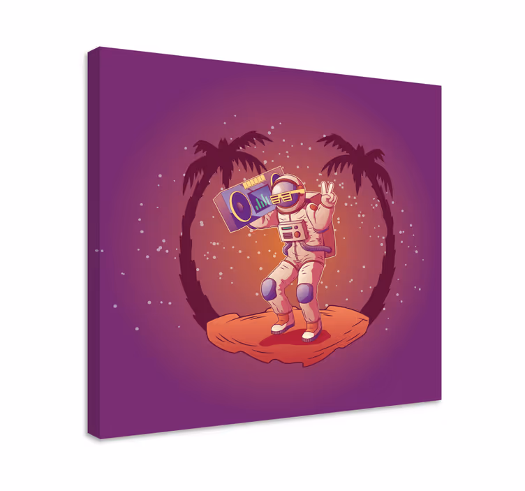 Cuadro videojuego astronauta bailando - TenVinilo
