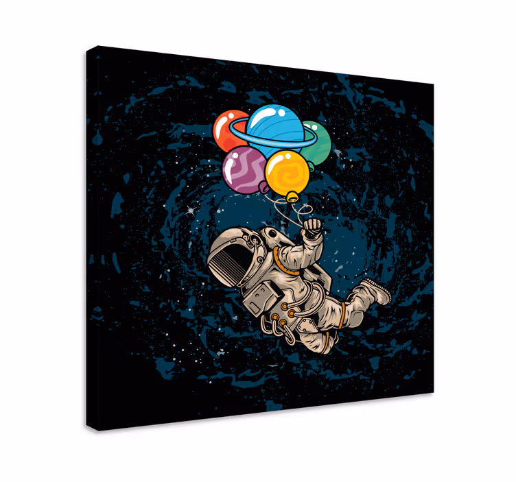 Cuadro videojuego astronauta con globos - TenVinilo