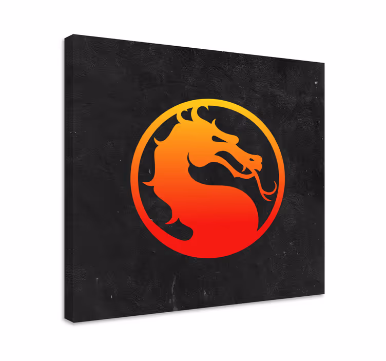 Cuadro videojuego dragón de mortal kombat - TenVinilo