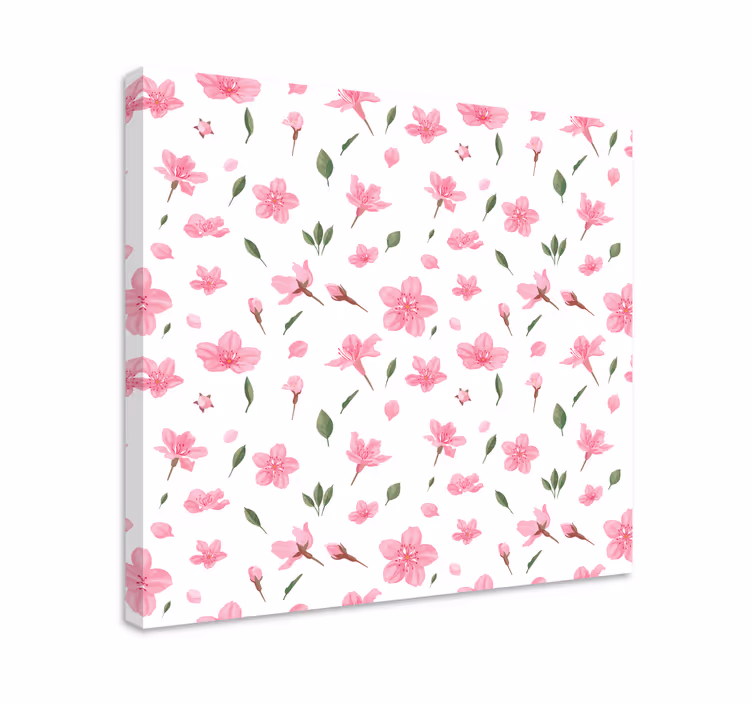 Cuadro de flores patrón floral floreciente - TenVinilo