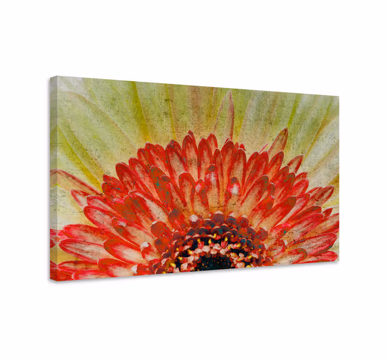 Cuadro de flores detalle de flores vibrantes - TenVinilo
