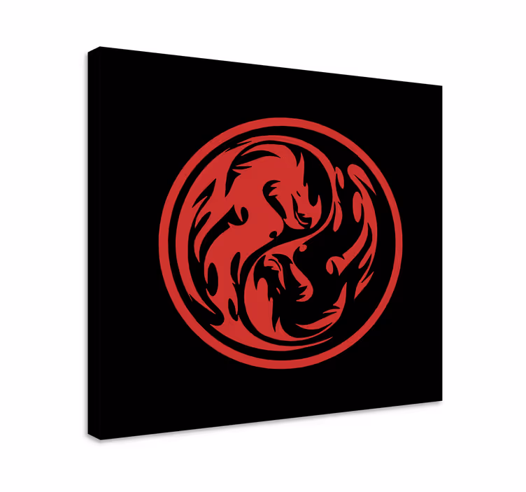 Cuadro dinosaurios diseño de dragón dinámico - TenVinilo