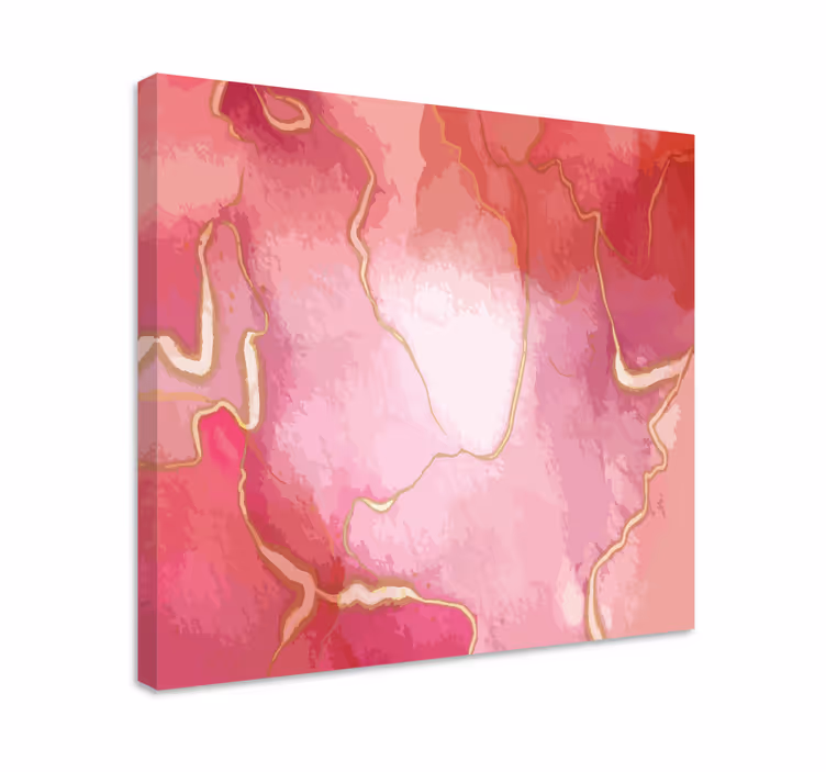 Cuadro abstracto vórtice de mármol rosa - TenVinilo