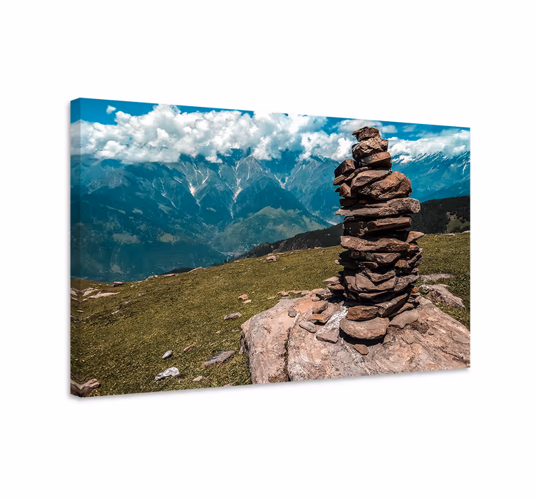 Cuadro paisajes formaciones de rocas apiladas - TenVinilo