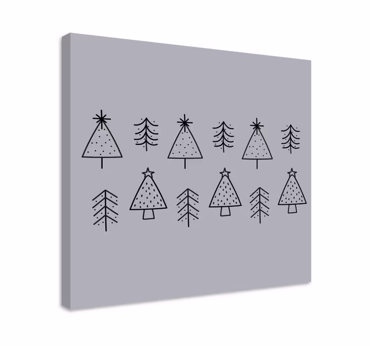 Cuadro árboles Árboles de navidad estilizados - TenVinilo