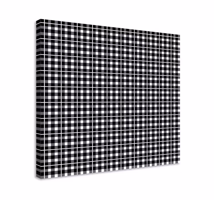 Cuadro geométrico cuadrícula en blanco y negro - TenVinilo