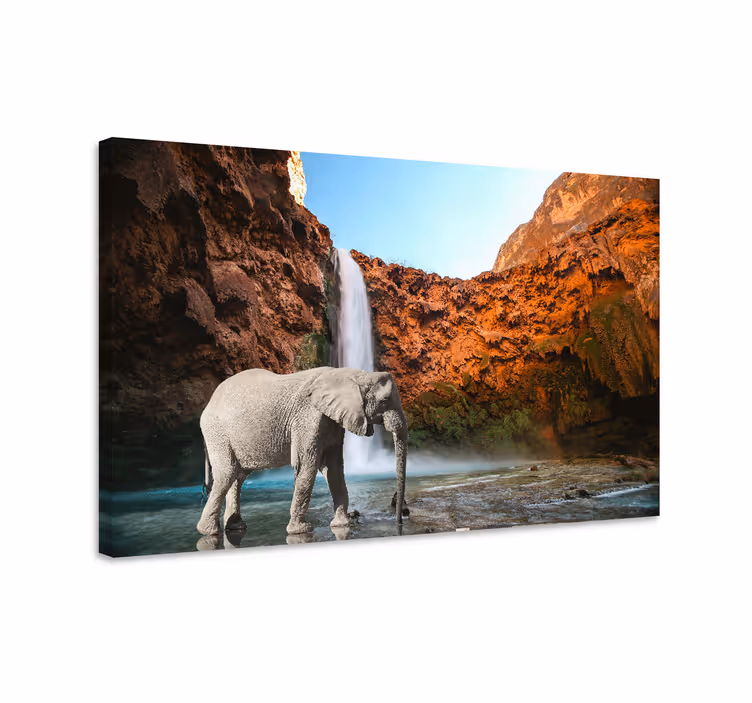 Cuadro elefante oasis del elefante majestuoso - TenVinilo
