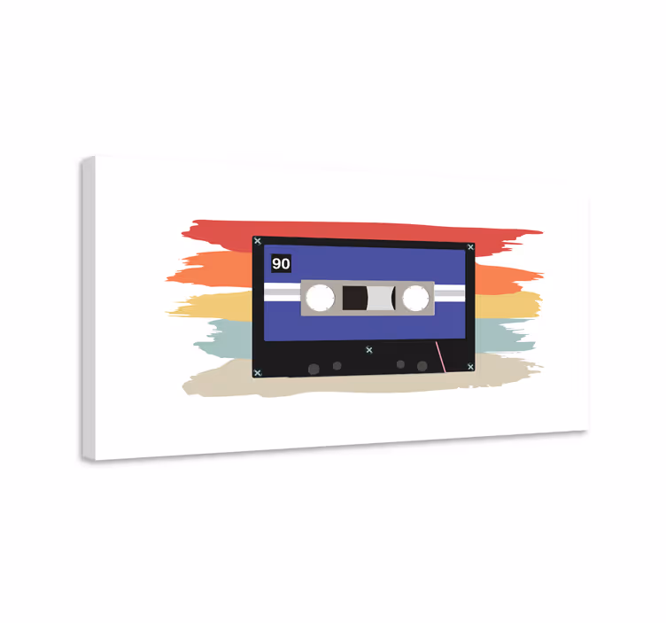 Cuadro musical cinta de cassette retro - TenVinilo