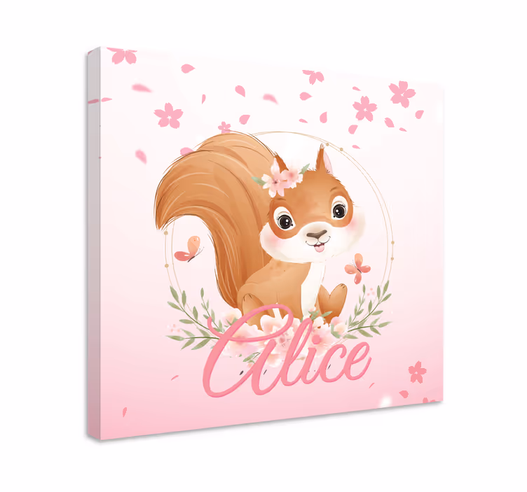 Cuadro elefante diseño de ardilla alegre - TenVinilo