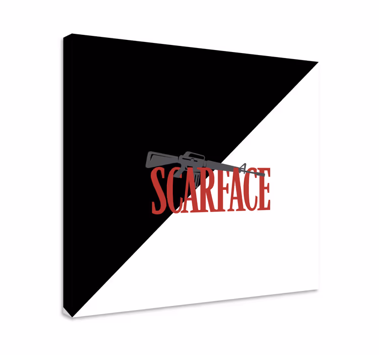 Cuadro videojuego logo de la pistola scarface - TenVinilo