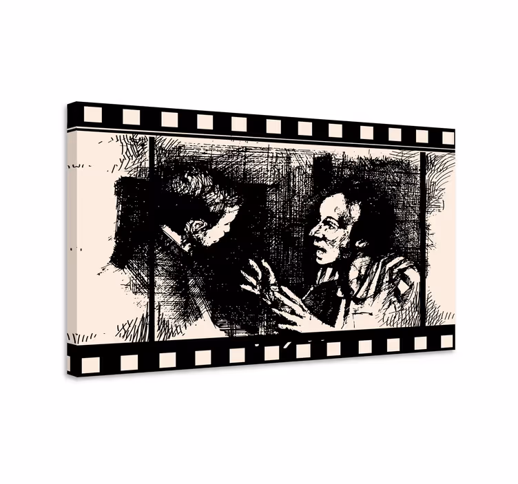 Cuadro vintage diálogo sobre el cine - TenVinilo