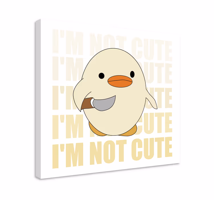 Cuadro de gatos personaje de pato adorable - TenVinilo
