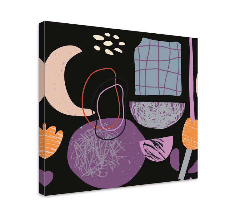 Cuadro ornamental características botánicas abstractas - TenVinilo