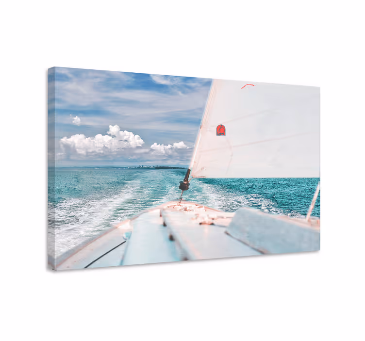 Cuadro marinero navegando entre olas - TenVinilo