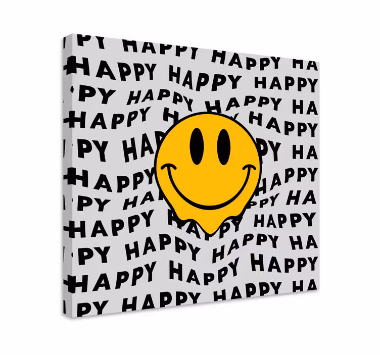 Cuadro frase emoji sonriente alegría - TenVinilo
